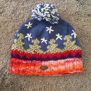 Turtle Fur Beanie - Trees and Stars with Pom